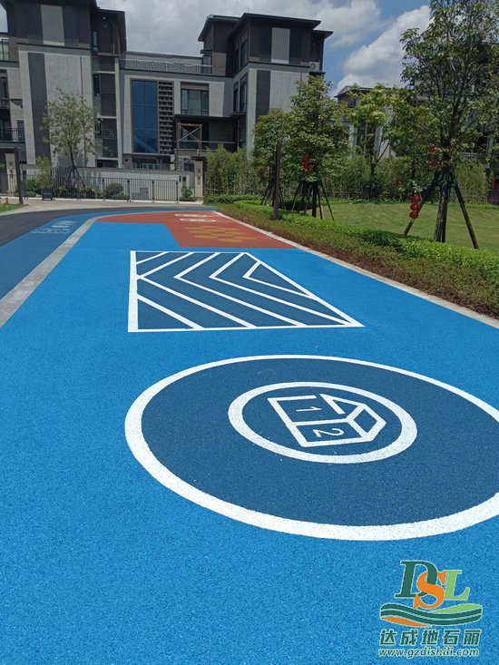 【廣州地石麗】羅浮山十里方圓彩色透水混凝土路面劃線！